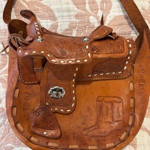 Handcrafted Leather Saddle Bag